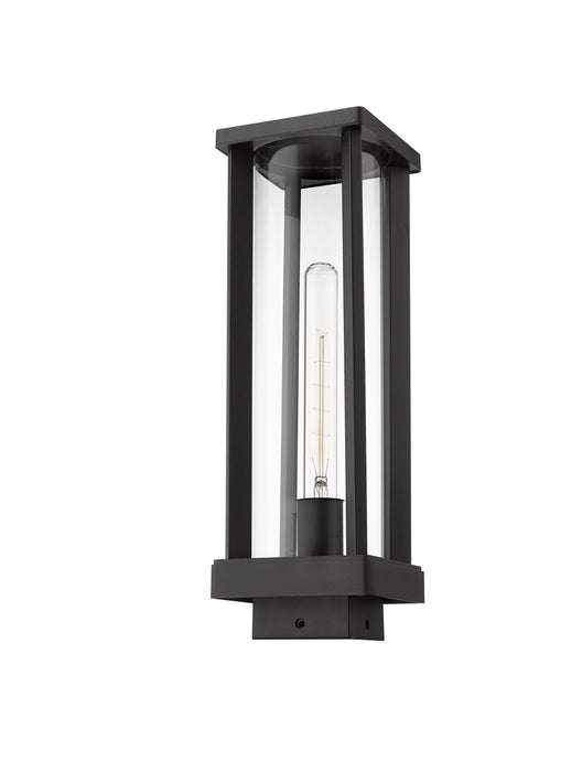 Outdoor Post Mount Fixture Z-Lite 586PHMS-BK Black Glenwood 1 Light Outdoor Post Mount Fixture Z-Lite