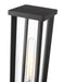 Outdoor Pier Mounted Fixture Z-Lite 586PHMS-SQPM-BK Black Glenwood 1 Light Outdoor Pier Mounted Fixture Z-Lite