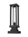 Outdoor Pier Mounted Fixture Z-Lite 586PHMS-SQPM-BK Black Glenwood 1 Light Outdoor Pier Mounted Fixture Z-Lite