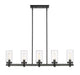 Outdoor Linear Chandelier Z-Lite 588-5L-ABB Ashen Barnboard Tahoe 5 Light Outdoor Linear Chandelier Z-Lite