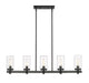 Outdoor Linear Chandelier Z-Lite 588-5L-ABB Ashen Barnboard Tahoe 5 Light Outdoor Linear Chandelier Z-Lite