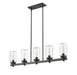 Outdoor Linear Chandelier Z-Lite 588-5L-ABB Ashen Barnboard Tahoe 5 Light Outdoor Linear Chandelier Z-Lite