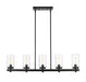 Outdoor Linear Chandelier Z-Lite 588-5L-BK Matte Black Tahoe 5 Light Outdoor Linear Chandelier Z-Lite