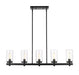 Outdoor Linear Chandelier Z-Lite 588-5L-BK Matte Black Tahoe 5 Light Outdoor Linear Chandelier Z-Lite