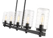Outdoor Linear Chandelier Z-Lite 588-5L-BK Matte Black Tahoe 5 Light Outdoor Linear Chandelier Z-Lite