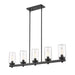 Outdoor Linear Chandelier Z-Lite 588-5L-BK Matte Black Tahoe 5 Light Outdoor Linear Chandelier Z-Lite