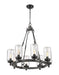 Outdoor Chandelier Z-Lite 588-8ABB Ashen Barnboard Tahoe 8 Light Outdoor Chandelier Z-Lite