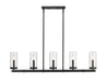 Outdoor Linear Chandelier Z-Lite 589-5L-BK Matte Black Marlow 5 Light Outdoor Linear Chandelier Z-Lite