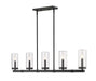 Outdoor Linear Chandelier Z-Lite 589-5L-BK Matte Black Marlow 5 Light Outdoor Linear Chandelier Z-Lite
