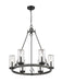 Outdoor Chandelier Z-Lite 589-6ABB Ashen Barnboard Marlow 6 Light Outdoor Chandelier Z-Lite