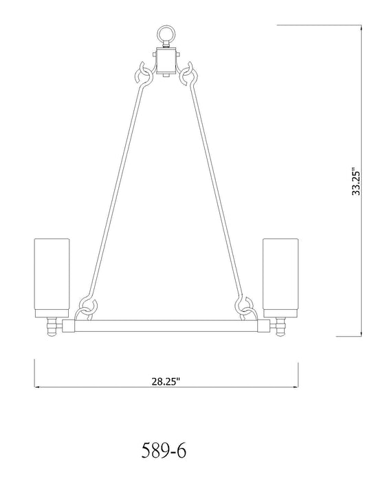 Outdoor Chandelier Z-Lite 589-6ABB Ashen Barnboard Marlow 6 Light Outdoor Chandelier Z-Lite