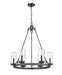 Outdoor Chandelier Z-Lite 589-6ABB Ashen Barnboard Marlow 6 Light Outdoor Chandelier Z-Lite