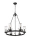 Outdoor Chandelier Z-Lite 589-6BK Matte Black Marlow 6 Light Outdoor Chandelier Z-Lite