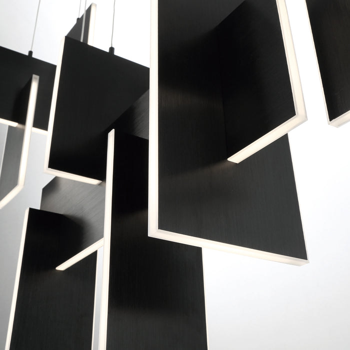 Eurofase 38044-021 Coburg 42" Anodized Black LED Chandelier