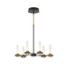 Eurofase 45712-012 Torcia 24" Matte Black LED Chandelier