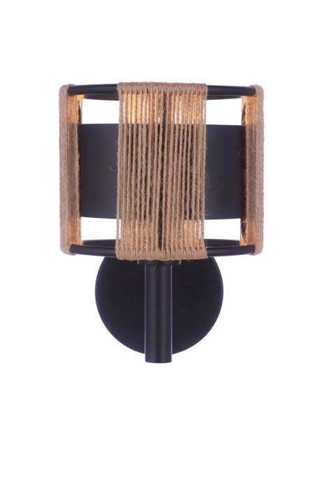 Wall Sconce Craftmade 59061-FB Kensey Rope Wrapped Wall Sconce in Flat Black Craftmade