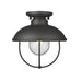 Outdoor Flush Mount Z-Lite 590F-BK Black Ansel 1 Light Outdoor Flush Mount Z-Lite