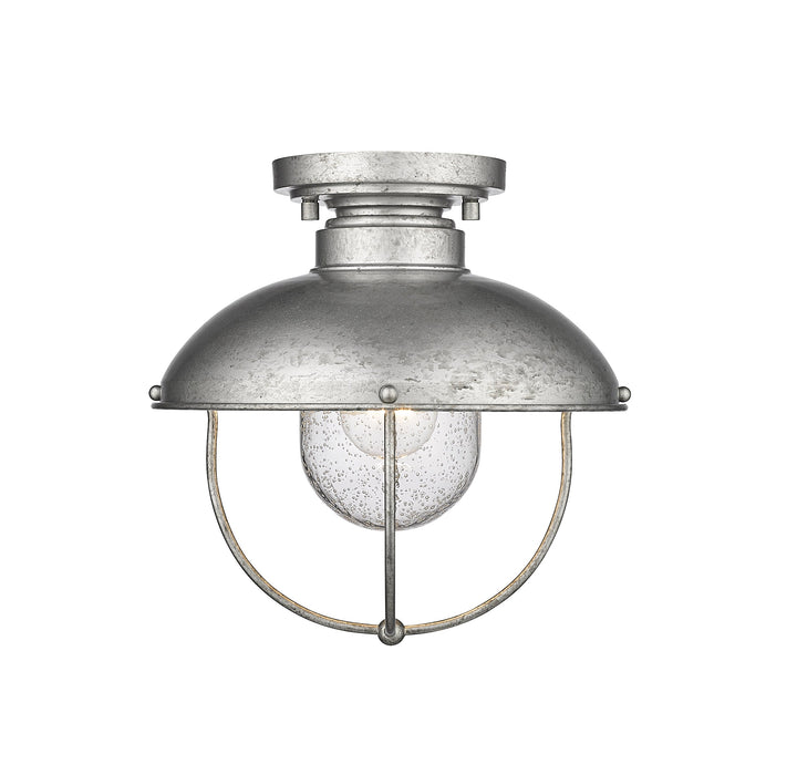 Outdoor Flush Mount Z-Lite 590F-GV Galvanized Ansel 1 Light Outdoor Flush Mount Z-Lite