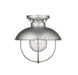 Outdoor Flush Mount Z-Lite 590F-GV Galvanized Ansel 1 Light Outdoor Flush Mount Z-Lite