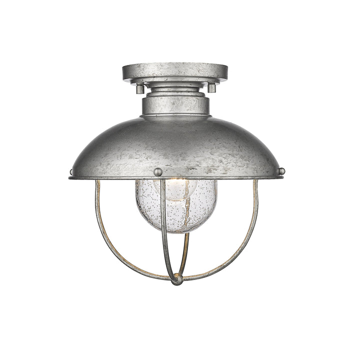Outdoor Flush Mount Z-Lite 590F-GV Galvanized Ansel 1 Light Outdoor Flush Mount Z-Lite