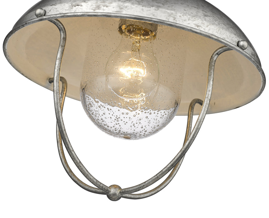 Outdoor Flush Mount Z-Lite 590F-GV Galvanized Ansel 1 Light Outdoor Flush Mount Z-Lite
