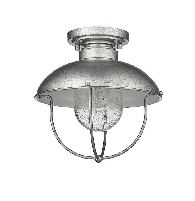 Outdoor Flush Mount Z-Lite 590F-GV Galvanized Ansel 1 Light Outdoor Flush Mount Z-Lite