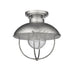 Outdoor Flush Mount Z-Lite 590F-GV Galvanized Ansel 1 Light Outdoor Flush Mount Z-Lite