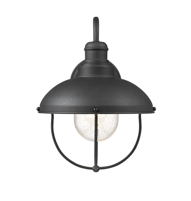 Outdoor Wall Light Z-Lite 590M-BK Black Ansel 1 Light Outdoor Wall Light Z-Lite
