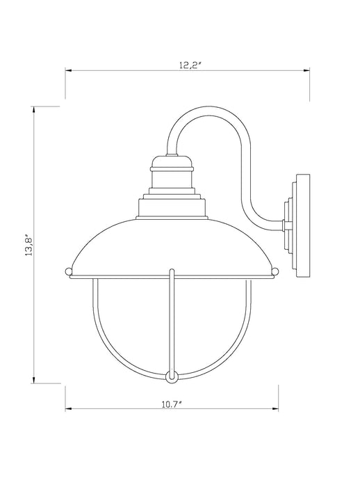 Outdoor Wall Light Z-Lite 590M-GV Galvanized Ansel 1 Light Outdoor Wall Light Z-Lite