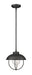 Outdoor Pendant Z-Lite 590P-BK Black Ansel 1 Light Outdoor Pendant Z-Lite