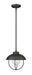 Outdoor Pendant Z-Lite 590P-BK Black Ansel 1 Light Outdoor Pendant Z-Lite
