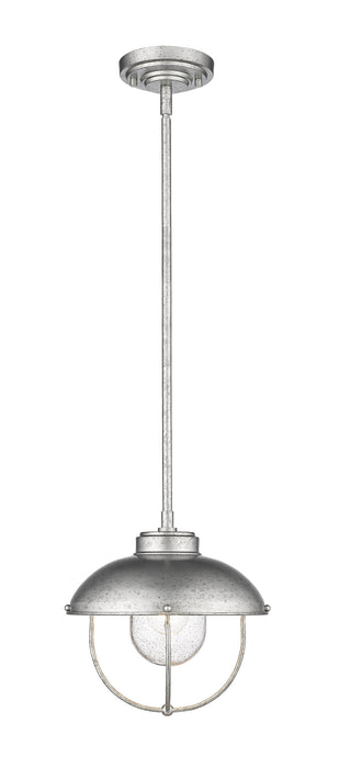 Outdoor Pendant Z-Lite 590P-GV Galvanized Ansel 1 Light Outdoor Pendant Z-Lite