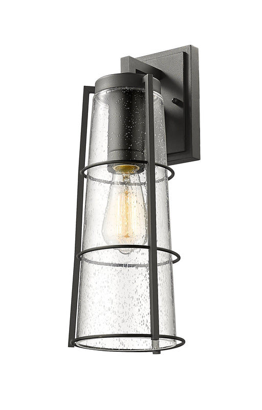 Outdoor Wall Light Z-Lite 591B-BK Black Helix 1 Light Outdoor Wall Light Z-Lite