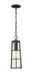 Outdoor Chain Mount Ceiling Fixture Z-Lite 591CHB-BK Black Helix 1 Light Outdoor Chain Mount Ceiling Fixture Z-Lite