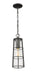 Outdoor Chain Mount Ceiling Fixture Z-Lite 591CHB-BK Black Helix 1 Light Outdoor Chain Mount Ceiling Fixture Z-Lite
