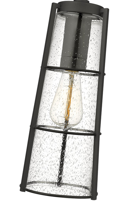 Outdoor Chain Mount Ceiling Fixture Z-Lite 591CHB-BK Black Helix 1 Light Outdoor Chain Mount Ceiling Fixture Z-Lite