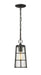 Outdoor Chain Mount Ceiling Fixture Z-Lite 591CHM-BK Black Helix 1 Light Outdoor Chain Mount Ceiling Fixture Z-Lite