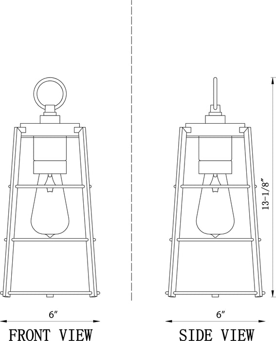Outdoor Chain Mount Ceiling Fixture Z-Lite 591CHM-BK Black Helix 1 Light Outdoor Chain Mount Ceiling Fixture Z-Lite