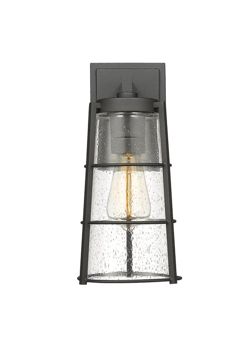 Outdoor Wall Light Z-Lite 591M-BK Black Helix 1 Light Outdoor Wall Light Z-Lite