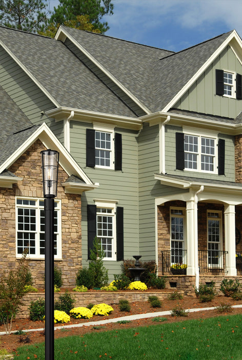 Outdoor Post Mounted Fixture Z-Lite 591PHB-519P-BK Black Helix 1 Light Outdoor Post Mounted Fixture Z-Lite