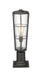 Outdoor Pier Mounted Fixture Z-Lite 591PHB-533PM-BK Black Helix 1 Light Outdoor Pier Mounted Fixture Z-Lite
