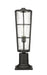 Outdoor Pier Mounted Fixture Z-Lite 591PHB-533PM-BK Black Helix 1 Light Outdoor Pier Mounted Fixture Z-Lite