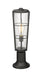 Outdoor Pier Mounted Fixture Z-Lite 591PHB-553PM-BK Black Helix 1 Light Outdoor Pier Mounted Fixture Z-Lite