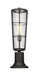 Outdoor Pier Mounted Fixture Z-Lite 591PHB-553PM-BK Black Helix 1 Light Outdoor Pier Mounted Fixture Z-Lite