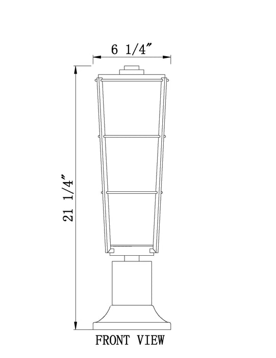 Outdoor Pier Mounted Fixture Z-Lite 591PHB-553PM-BK Black Helix 1 Light Outdoor Pier Mounted Fixture Z-Lite