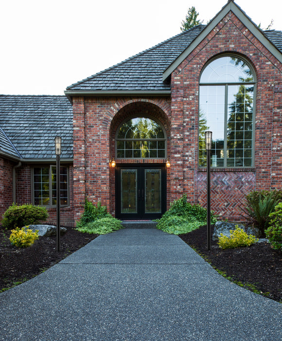 Outdoor Post Mounted Fixture Z-Lite 591PHB-567P-BK Black Helix 1 Light Outdoor Post Mounted Fixture Z-Lite