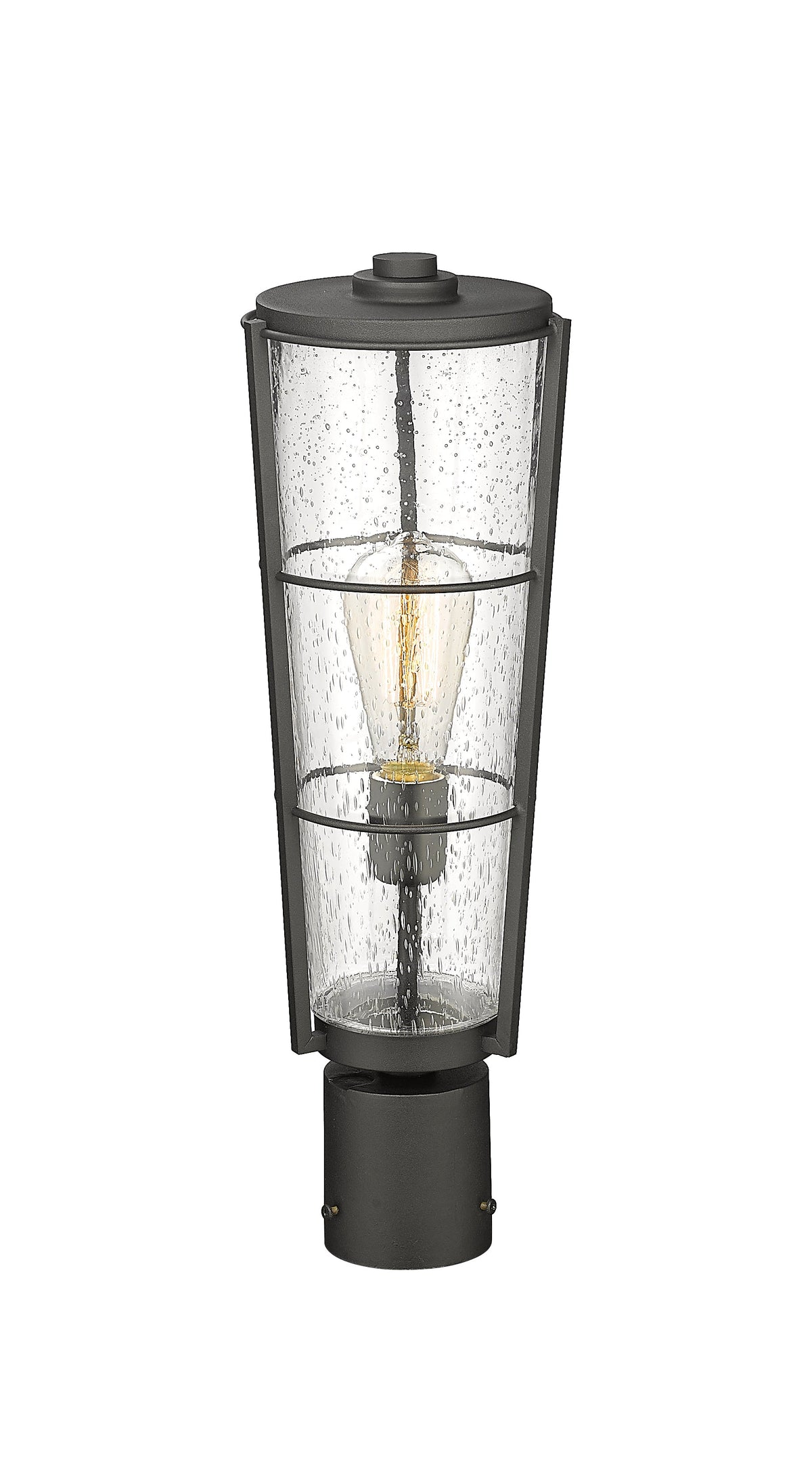 Z-Lite 591PHB-BK Black Helix 1 Light Outdoor Post Mount Fixture ...