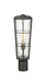 Outdoor Post Mount Fixture Z-Lite 591PHB-BK Black Helix 1 Light Outdoor Post Mount Fixture Z-Lite