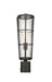 Outdoor Post Mount Fixture Z-Lite 591PHB-BK Black Helix 1 Light Outdoor Post Mount Fixture Z-Lite