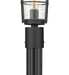 Outdoor Post Mounted Fixture Z-Lite 591PHM-519P-BK Black Helix 1 Light Outdoor Post Mounted Fixture Z-Lite